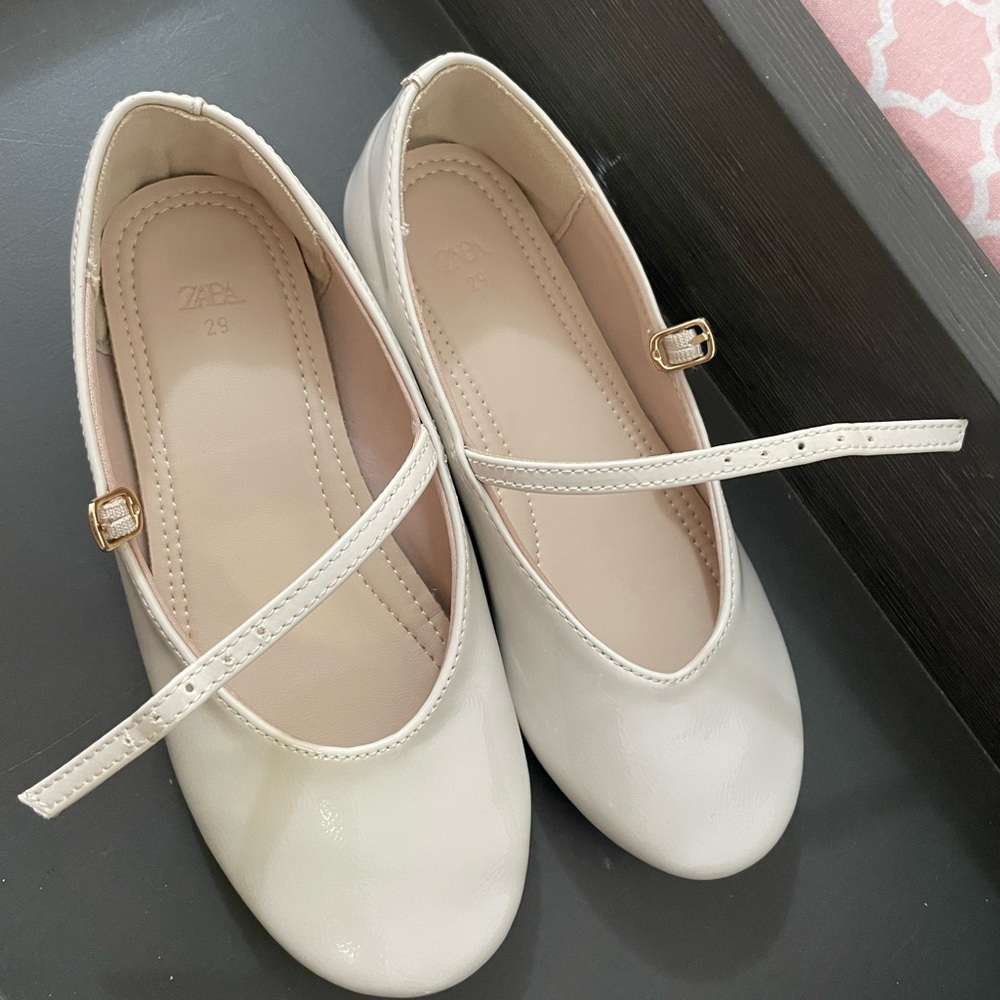 Zara Girls Elegant Cream Flats